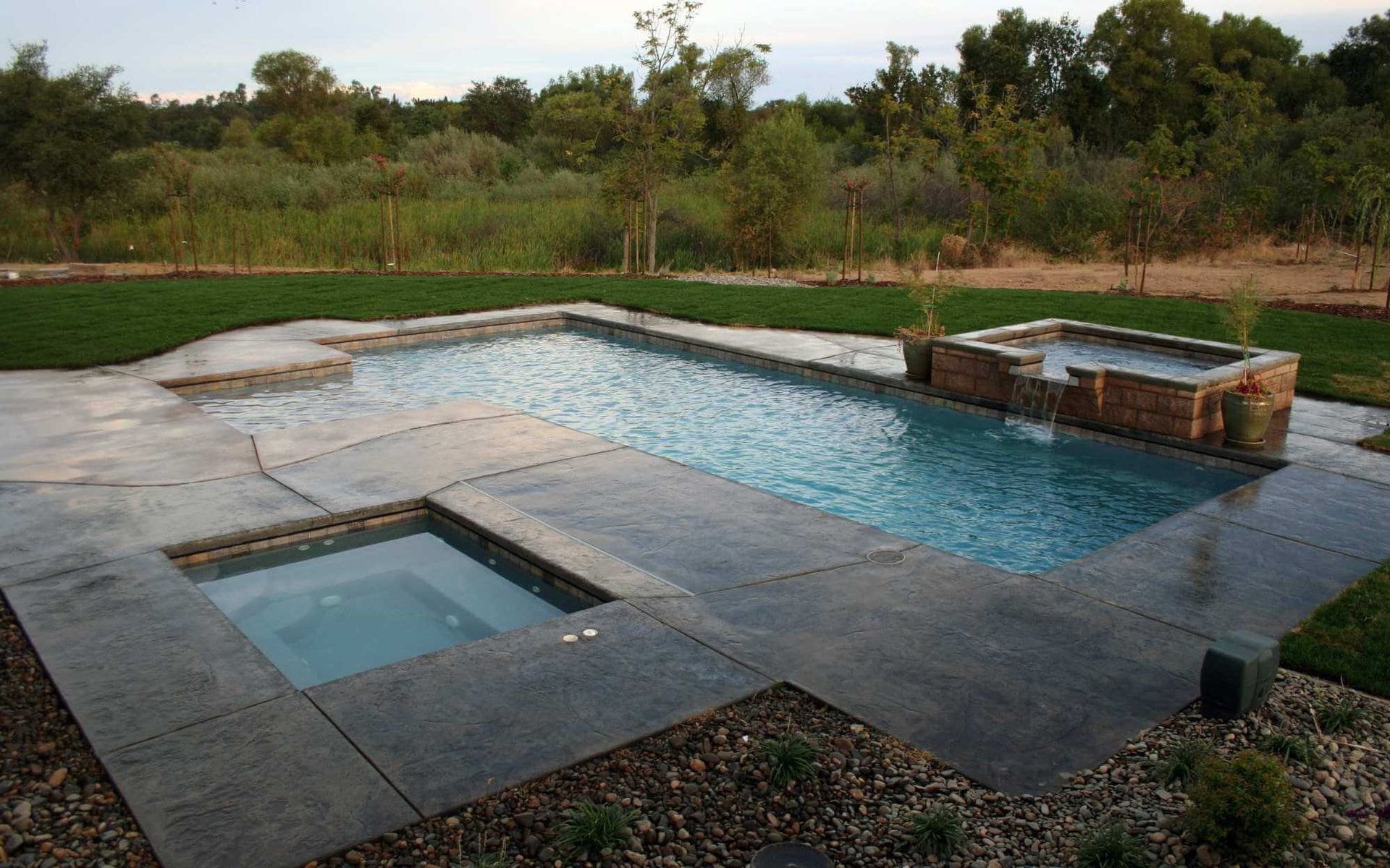 stamped concrete pool deck in Peoria, Arizona