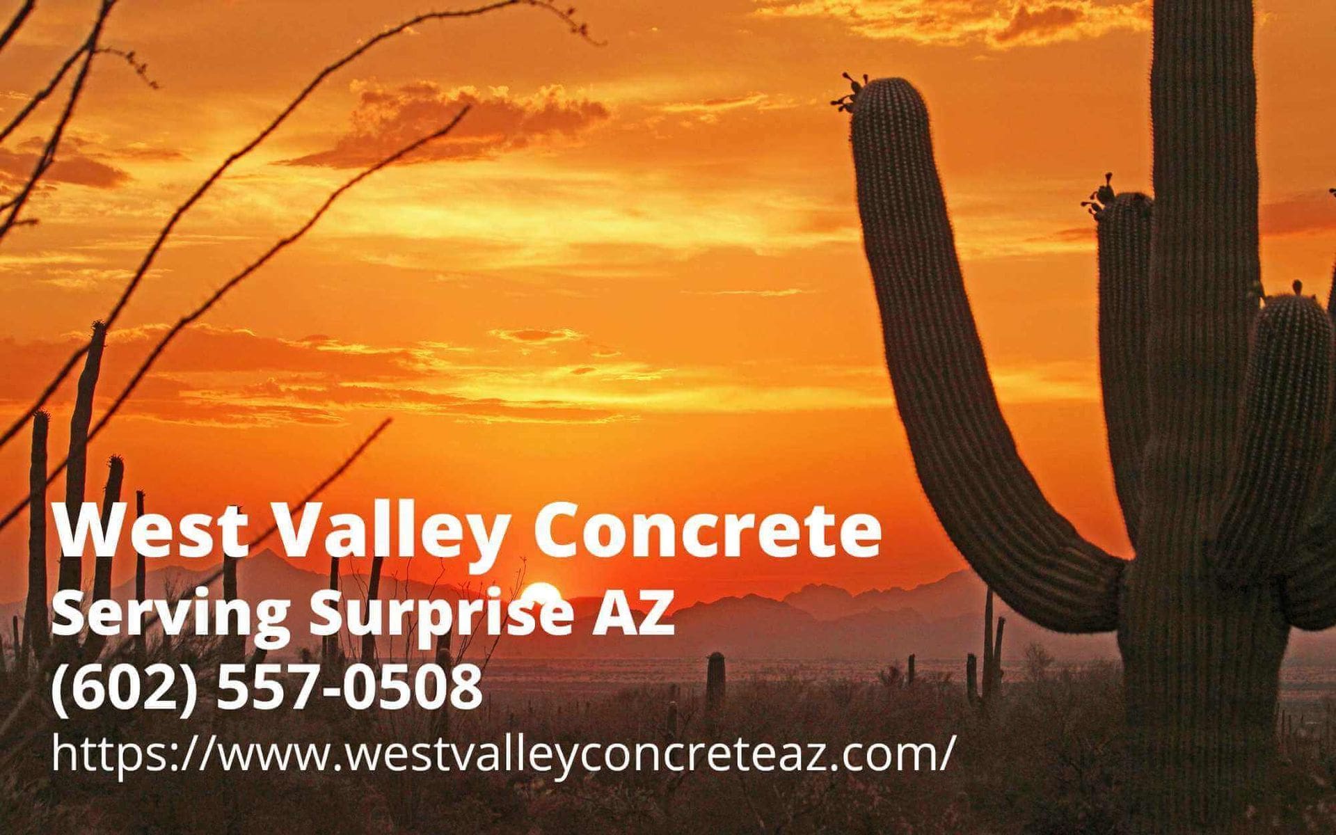 contact information of West Valley Concrete - a concrete company serving Surprise, AZ